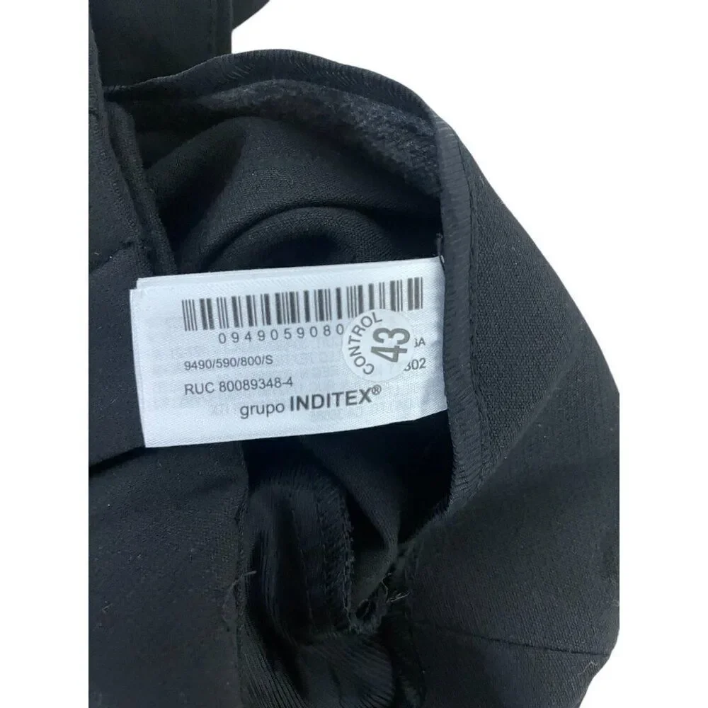 Zara Womens High Waisted Pants Trousers Ankle S Black 9490/590 NWT no belt - Picture 8 of 15